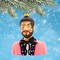 Cody Foster 4.5 Inch Post Malone Christmas Tree Ornament , Music Icon